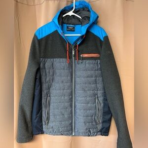 Killtec Men’s Quilted Poly Ski Jacket Hooded Zippered Inside Lining Size XL